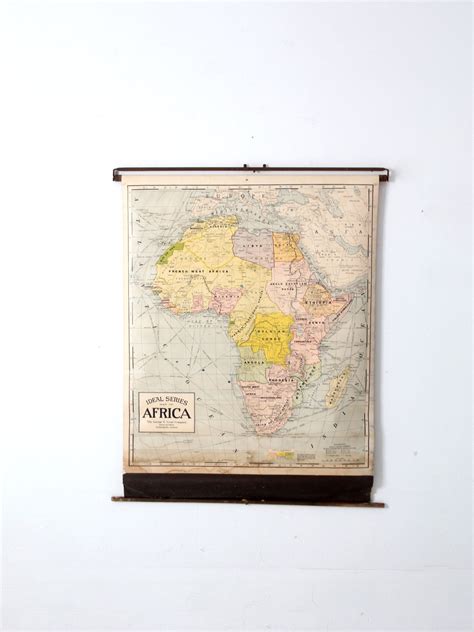 Vintage Pull Down Map of Africa, 1939 George F Cram - Etsy
