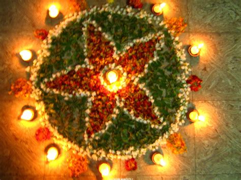 Enjoy Diwali: Flower Rangoli Design