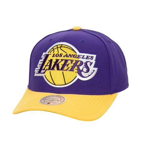 Men's Los Angeles Lakers Mitchell & Ness Purple/Gold Soul XL Logo Pro ...