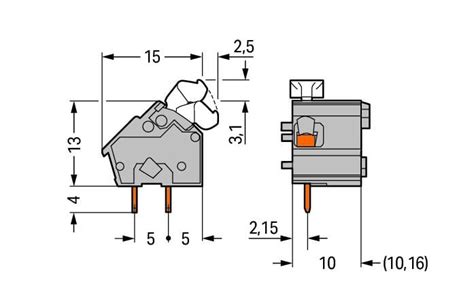 Stackable PCB terminal block (256-661) | WAGO India