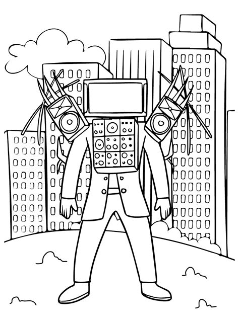 Tv Man Desenho Para Colorir - RETOEDU