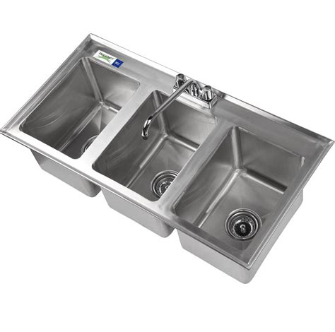 three compartment bar sink | Download Template