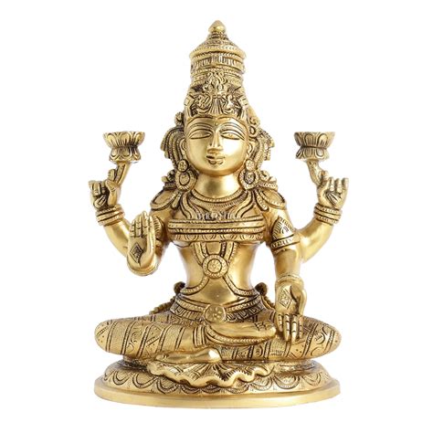 Buy Superfine Brass Goddess Lakshmi Idol Statue Murti 11 inch ...