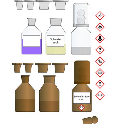 Chemical Bottle Clipart - Free Vector Graphics