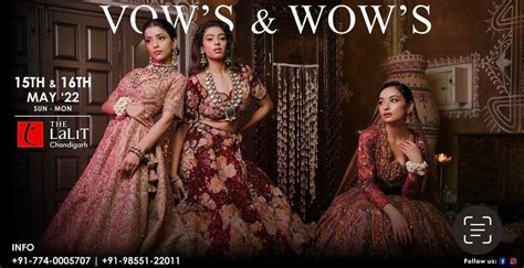 VOWS & WOWS - LUXURY WEDDING EXHIBITION, The Lalit Chandigarh, 15 May ...