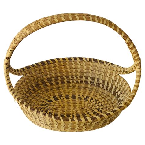 South Carolina Handmade Basket with Handle For Sale at 1stDibs