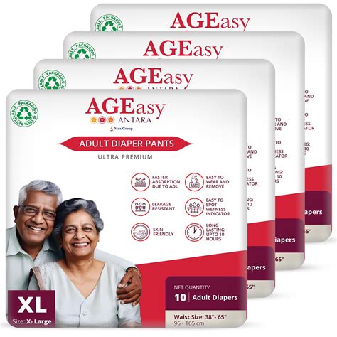 AGEasy (Max Group) Unisex Adult Diaper Pants with Wetness Indicator ...