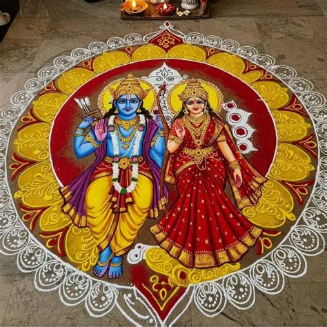Happy Ram Navami rangoli images 2025: 12 best rangoli with simple, easy ...