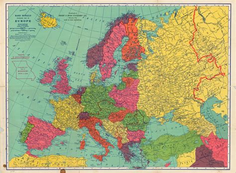 Rand McNally War Map of Europe - An interesting map showing the ...