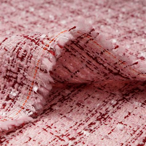 Buy Light Pink-Red Premium Metallic Tweed Fabric (60" Width) 11007/21 ...