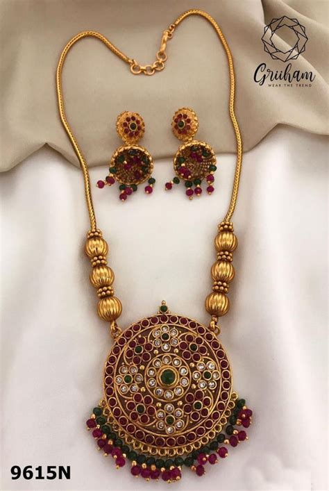 Gold Plated Classic pendant set – Griiham