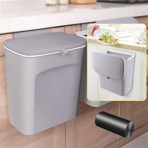 Buy AYADA Hanging Trash Can with Lid, Hanging Garbage Can Lid for ...