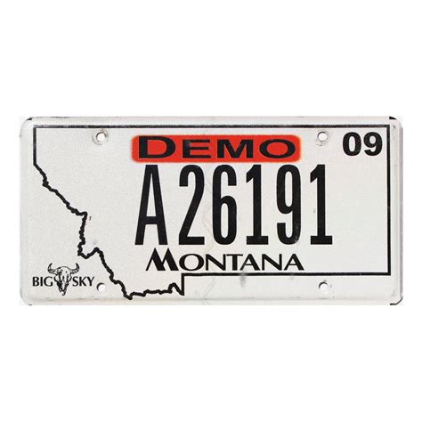 2009 Montana Demonstrator License Plate #A26191 | Top Pick