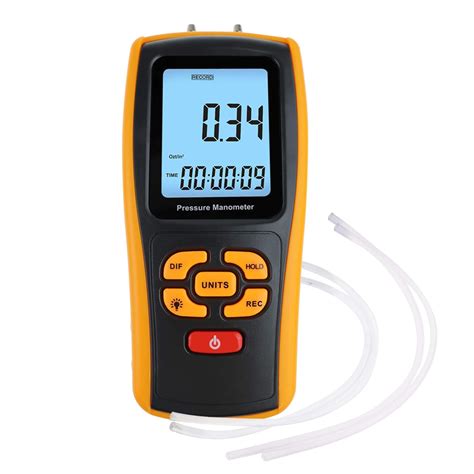 Manometer, Digital Air Pressure Meter Differential Air Pressure Gauge ...