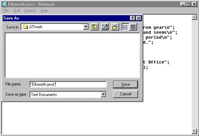 Saving Your Java Files 的图像结果