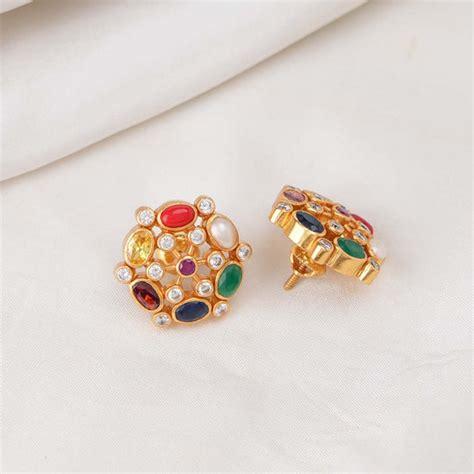 Gold Plated Navaratna Jewellery Online | 92.5 Gold Plated Silver ...