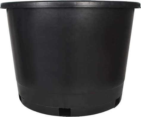 Waltyotur 5-Pack 25 Gallon Black Nursery Pot, Heavy-Duty Plastic Plant ...