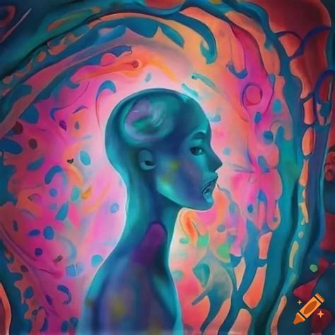 Abstract art representing human psychological development on Craiyon