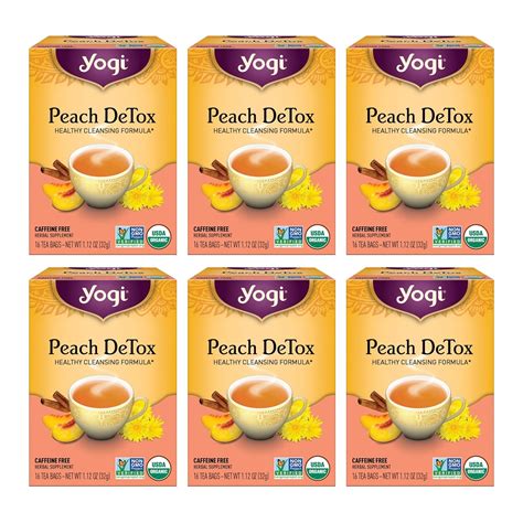 Amazon.com : Yogi Tea - Peach DeTox Tea (6 Pack) - Healthy Cleansing ...