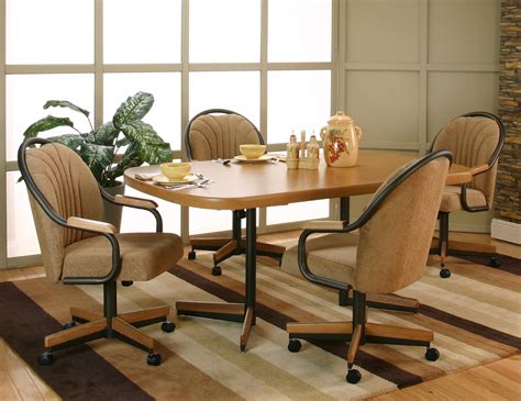 Kitchen Dinette With Caster Chairs - Home Alqu