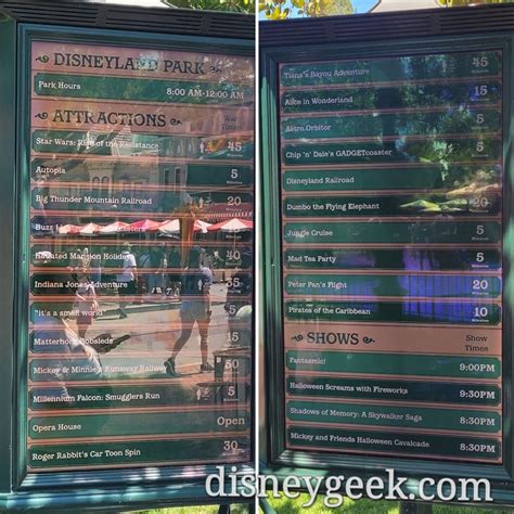 Disneyland Wait Times at 12:40pm - The Geek's Blog @ disneygeek.com