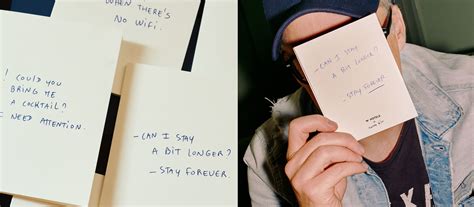 Thomas Lélu holding signature note handwritten on W Hotels paper