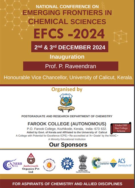Emerging Frontiers in Chemical Science 2023 (EFCS 2023)