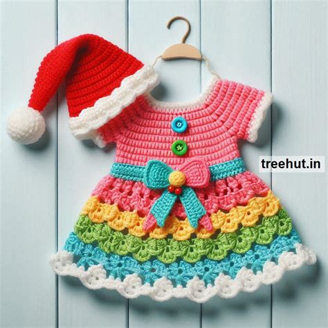Christmas Baby Girl Dress Crochet Ideas for Christmas Gifts or Selling