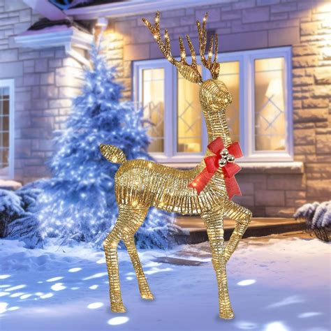 Amazon.com: Lighted Christmas Decoration Reindeer 56Inch - Light up ...