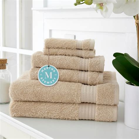 Amazon.com: MARTHA STEWART Egyptian Cotton Bath Towels Set - 6 Piece, 2 ...