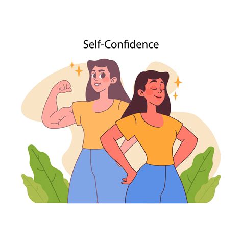 Self-confidence theme. Flat vector illustration 41170234 Vector Art at ...