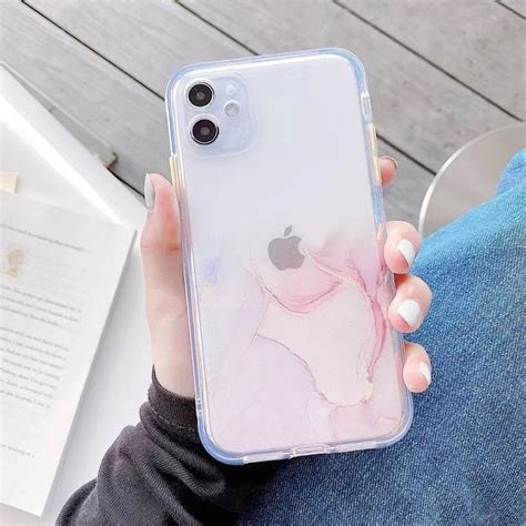 Gradient Marble Colored Button Case – ATCASA