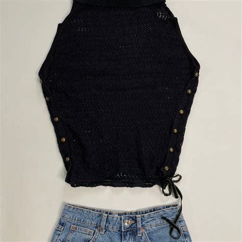 Boat neck Crochet Top-Bust 34 to 40 – Outdated