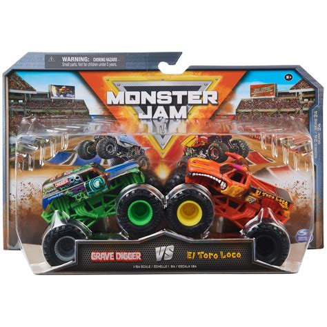 Buy Monster Jam, Official Grave Digger Vs. El Toro Loco Die-Cast ...
