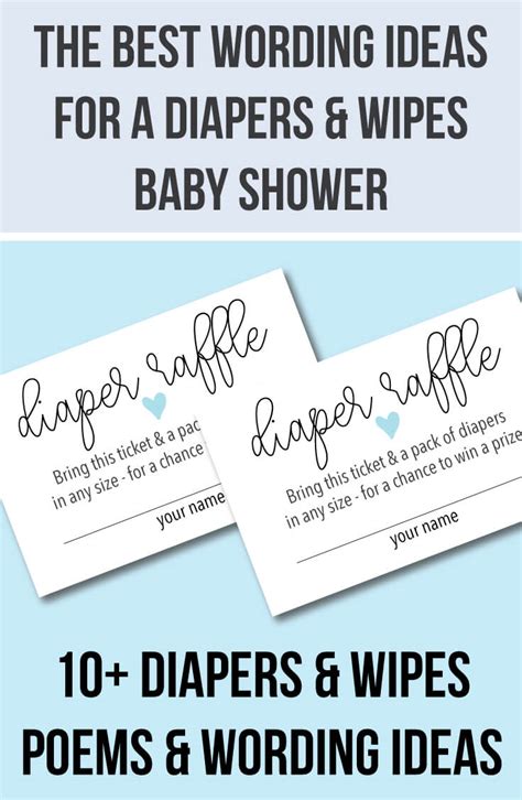 10+ Diaper Raffle Wording Ideas (Diaper Raffle Tickets Too)