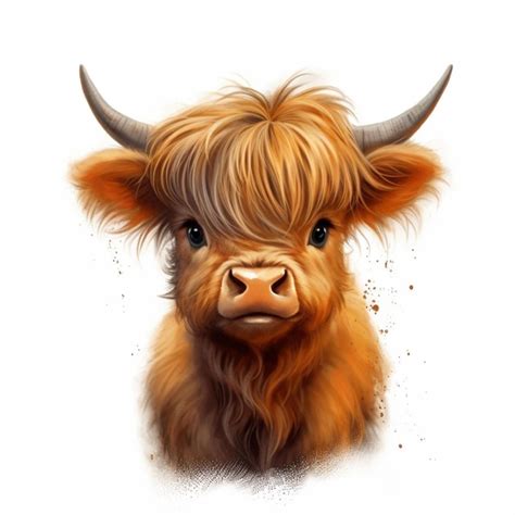 Highland Cow Art - Animal Drawing