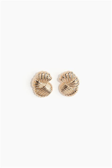 Women's Gold-coloured Fluted earrings | H&M IN