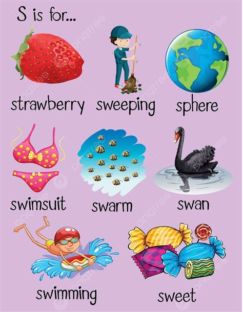 Palabras Con S En Ingles Con Dibujos at Darrell Healy blog