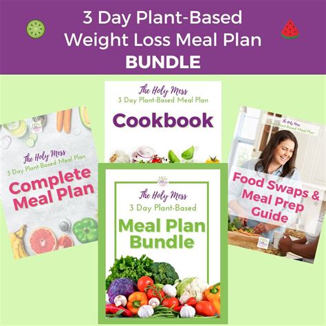 3 Day Plant-Based Meal Plan Printable Bundle - The Holy Mess
