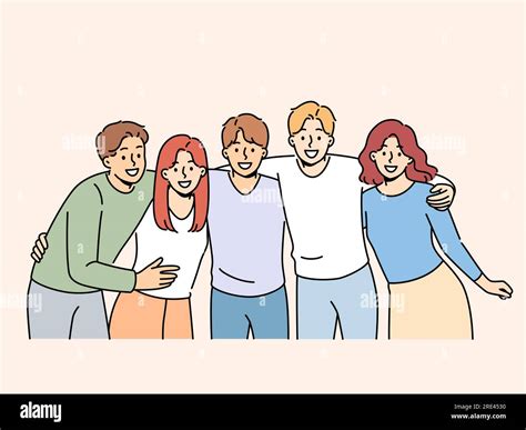 Happy Teenagers At School