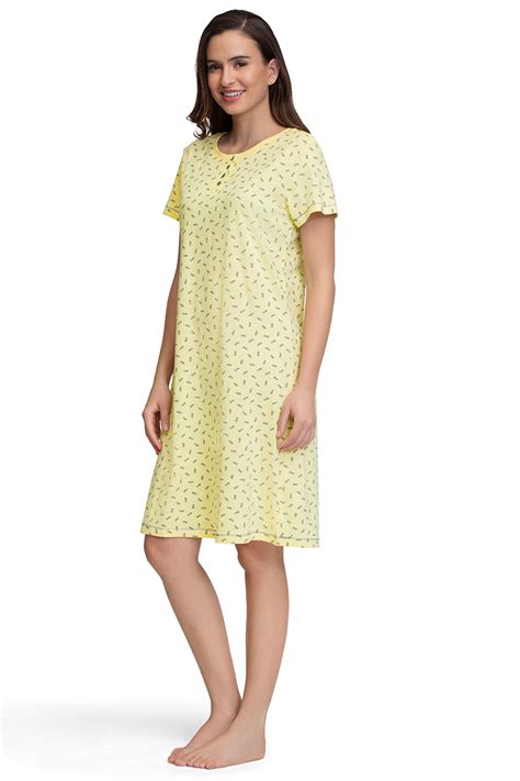 Buy Knee-Length Sleep Dress - Ditsy Floral Pr Yellow | amanté