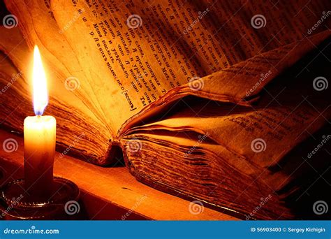 VIntage book candle stock photo. Image of flame, historical - 56903400