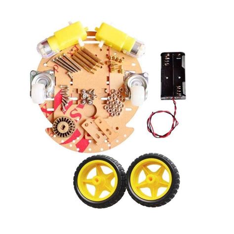 2WD Mini Round KIT Two Wheel Robotic Smart Car Kit with Acrylic Chassi