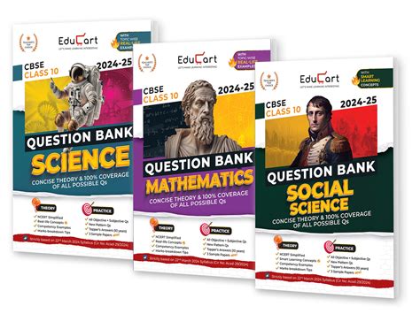 Educart CBSE Class 10 Question Bank Science, Mathematics & Social ...