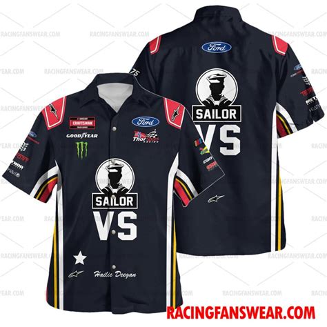Hailie Deegan Nascar 2023 Racing Uniform Apparel Clothes Hawaiian Polo Shirts - Racing Fans Wear
