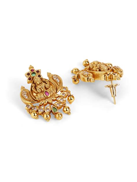 Twin Peacocks Goddess Gold Plated Necklace Stud Earrings Jewellery Set ...