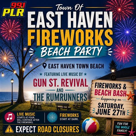 East Haven Fireworks Beach Party 2026, East Haven Town Beach, 27 June ...