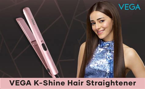 Vega K Shine Hair Straightener for Women with Keratin Infused Plates to ...