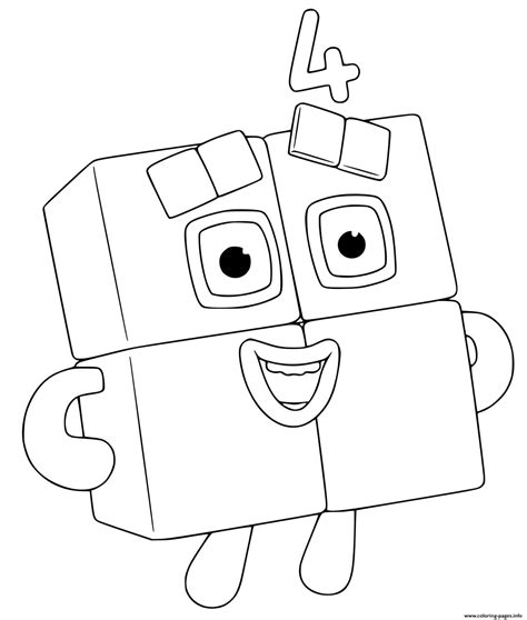 Numberblocks Coloring Page Printable - Printable Learning Sheets