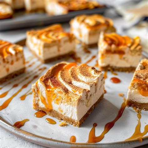 Salted-Caramel Cheesecake Bars with Gingersnap Crust